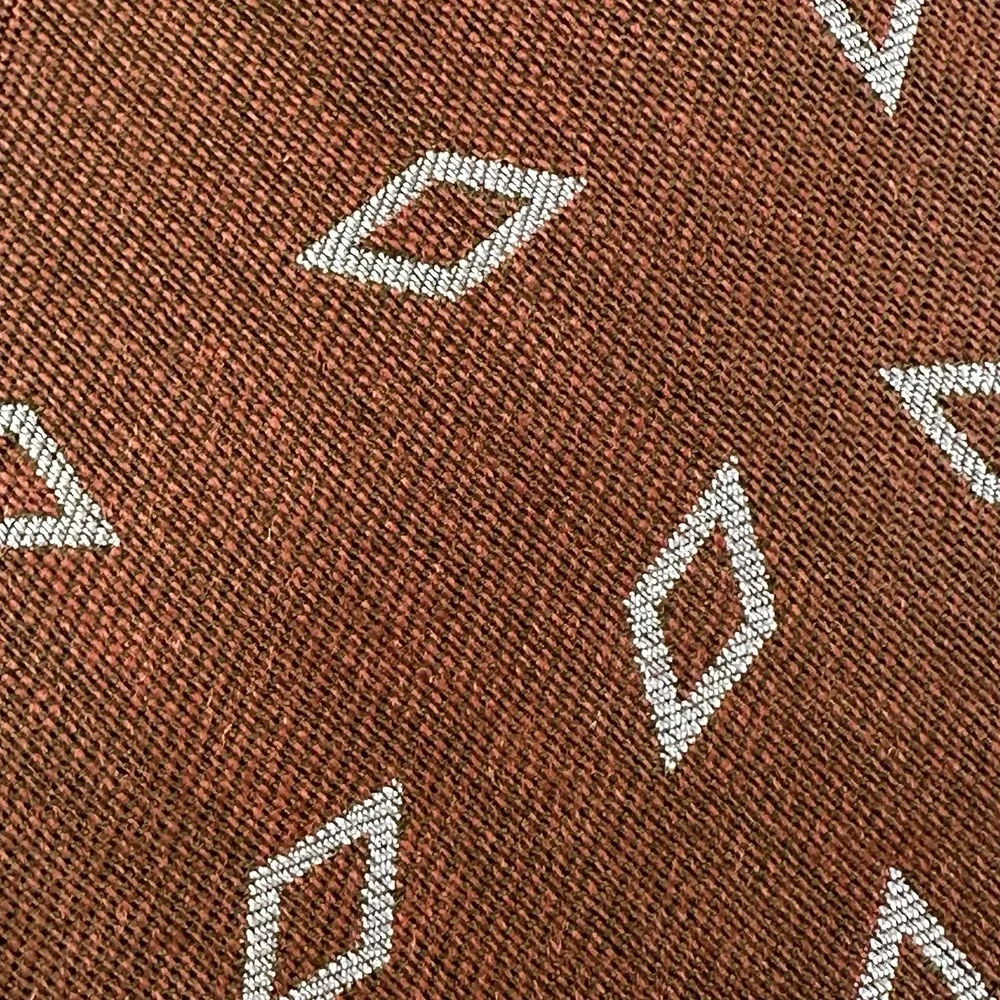 Eton Italy Silk Wool Tie Burgundy Blue Diamond Geometric Luxury NWT 57x3.1